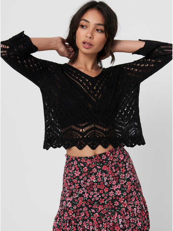 Jacqueline de Yong Fekete rövid pulóver JDY-New Sun