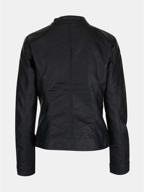 ONLY Fekete női bőrdzseki ONLY Bandit