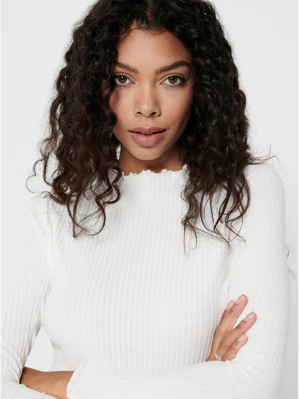 ONLY Krémszínű Basic póló ONLY Emma