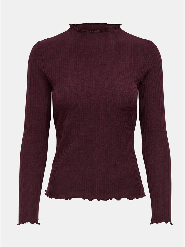 ONLY ONLY Emma bordó alap póló