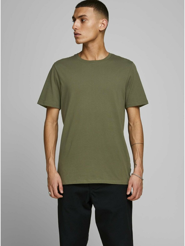 Jack & Jones Khaki színű alap póló Jack & Jones Organic