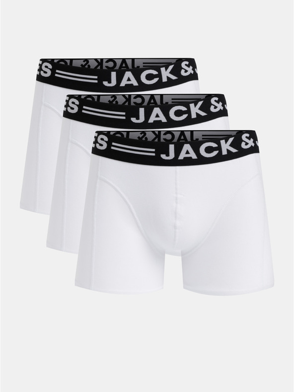 Jack & Jones Három darabos férfi fehér Jack & Jones Sense boxeralsó készlet