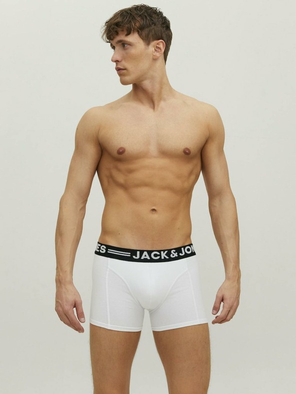 Jack & Jones Három darabos férfi fehér Jack & Jones Sense boxeralsó készlet
