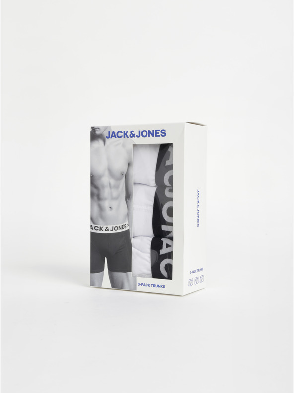 Jack & Jones Három darabos férfi fehér Jack & Jones Sense boxeralsó készlet