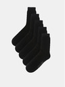 Jack & Jones Öt pár fekete férfi Jack & Jones Jens zokni készlet