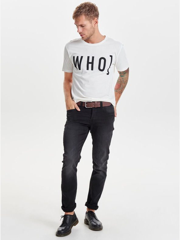 ONLY & SONS Fekete slim fit farmer ONLY & SONS Loom