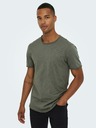 ONLY & SONS ONLY & SONS Benne zöld csíkos basic póló