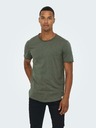 ONLY & SONS ONLY & SONS Benne zöld csíkos basic póló