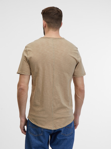 ONLY & SONS Bézs színű, csíkos férfi alap ONLY & SONS Benne póló