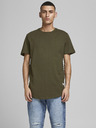 Jack & Jones Khaki színű férfi basic póló Jack & Jones Noa Noa