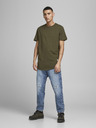 Jack & Jones Khaki színű férfi basic póló Jack & Jones Noa Noa