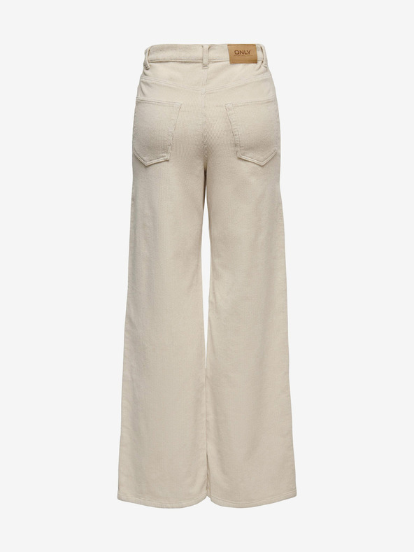 ONLY Bézs női széles szárú kordbársony nadrág ONLY Hope