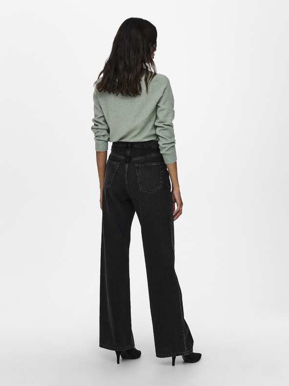 ONLY Világoszöld Basic pulóver ONLY Rica