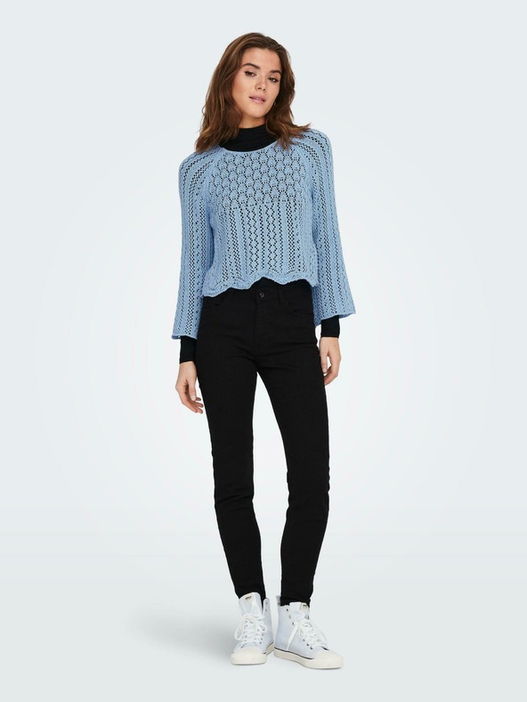 ONLY Kék női szabott pulóver ONLY Nola Nola