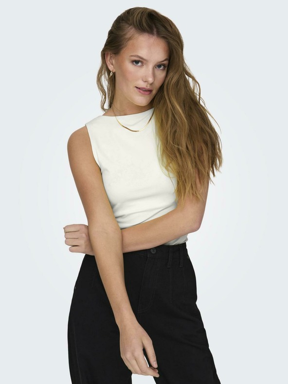 ONLY Krémszínű női megfordítható páncélos felső ONLY Ea