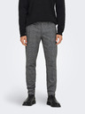 ONLY & SONS Szürke férfi kockás nadrág ONLY & SONS Mark