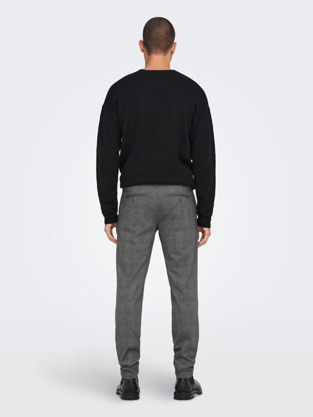 ONLY & SONS Szürke férfi kockás nadrág ONLY & SONS Mark