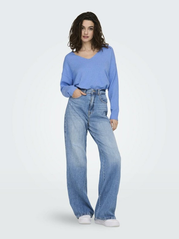 ONLY Kék női könnyű, laza pulóver ONLY Rica