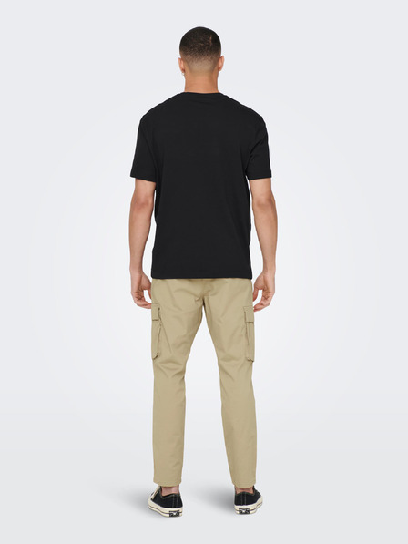 ONLY & SONS Fekete férfi basic póló ONLY & SONS Max Life