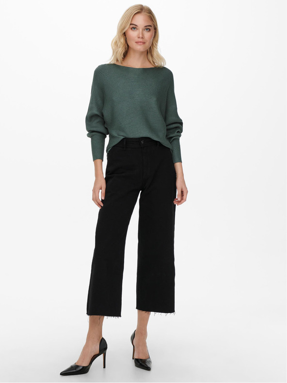 ONLY Sötétzöld női bordás kardigán ONLY Adaline