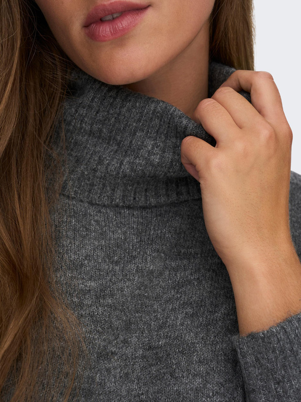 Jacqueline de Yong Szürke Női csíkos pulóver ruha JDY Elanor