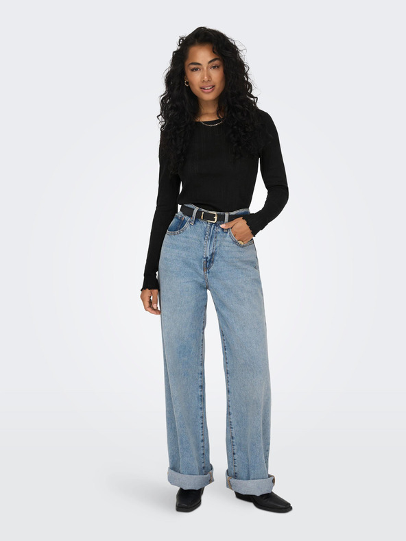 ONLY Fekete női hosszú ujjú ing ONLY Carlotta