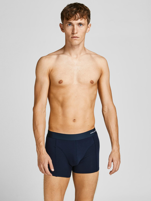Jack & Jones Három darabos férfi boxeralsó készlet sötétkék, bordó és fekete színben Jack & Jones Basic férfi boxeralsó