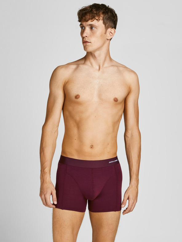 Jack & Jones Három darabos férfi boxeralsó készlet sötétkék, bordó és fekete színben Jack & Jones Basic férfi boxeralsó