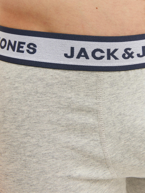 Jack & Jones Három darabos férfi boxeralsó készlet világosszürke, fehér és sötétkék színben Jack & Jones Solid