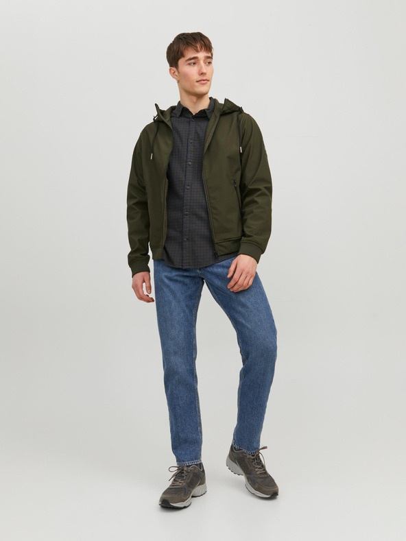 Jack & Jones Khaki színű férfi Jack & Jones Basic Lightweight Softshell kabát