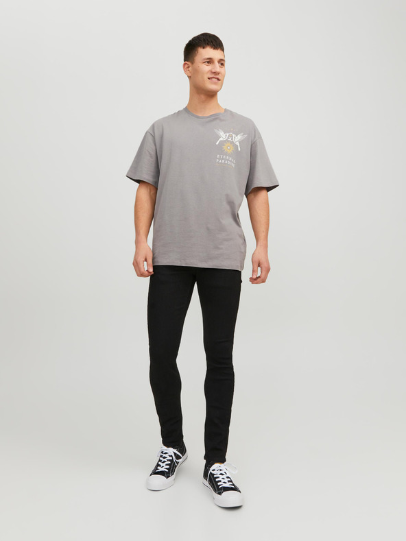 Jack & Jones Fekete férfi skinny fit farmer Jack & Jones Liam
