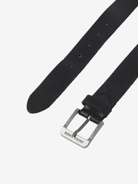 Jack & Jones Fekete férfi bőr öv Jack & Jones Rock