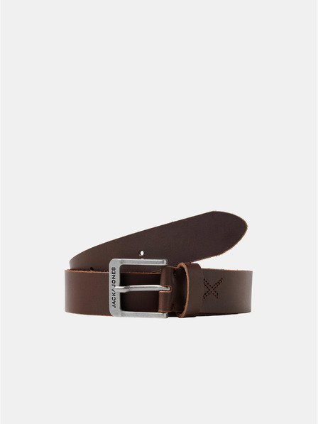 Jack & Jones Sötétbarna férfi bőr öv Jack & Jones Rock