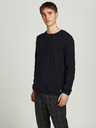 Jack & Jones Fekete férfi basic pulóver Jack & Jones Hill
