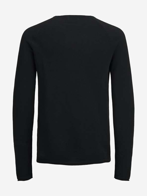 Jack & Jones Fekete férfi basic pulóver Jack & Jones Hill