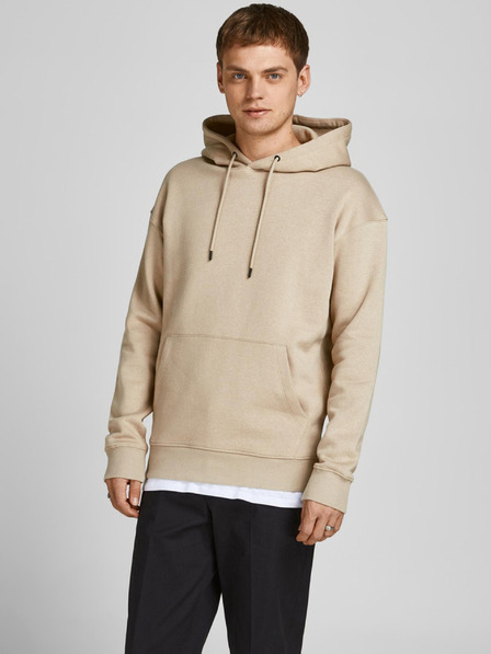 Jack & Jones Bézs férfi Jack & Jones Star kapucnis pulóver