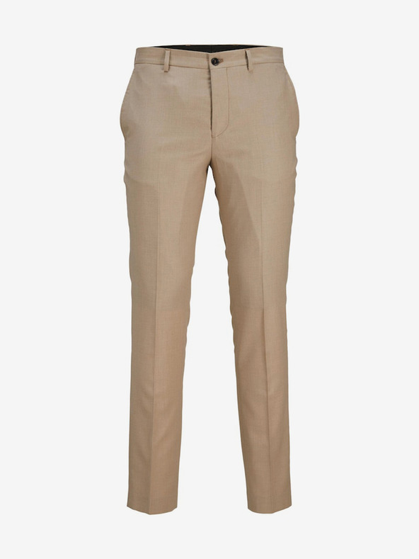 Jack & Jones Jack & Jones Solaris férfi bézs színű gyapjúnadrág