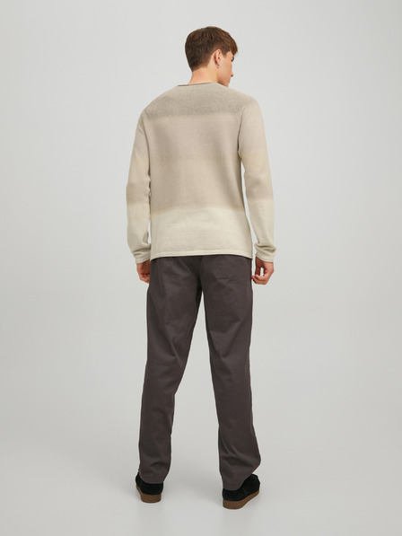 Jack & Jones Bézs színű Jack & Jones Hill férfi pulóver