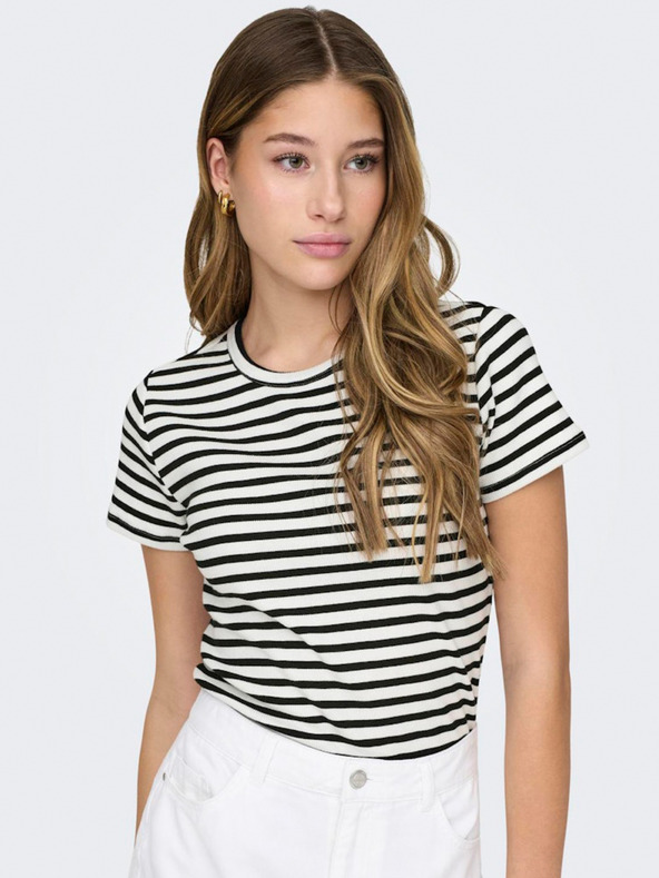 Jacqueline de Yong Fekete-fehér női csíkos póló JDY Solar