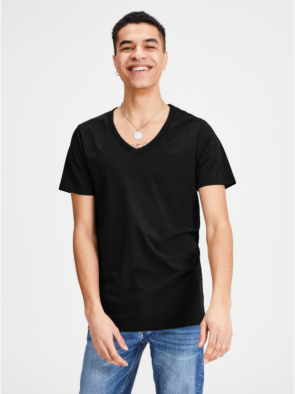 Jack & Jones Fekete basic póló Jack & Jones Basic