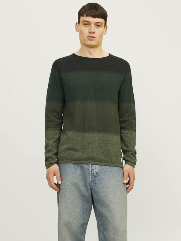 Jack & Jones Zöld férfi Jack & Jones JJEHILL csíkos Jack & Jones JJEHILL férfi pulóver