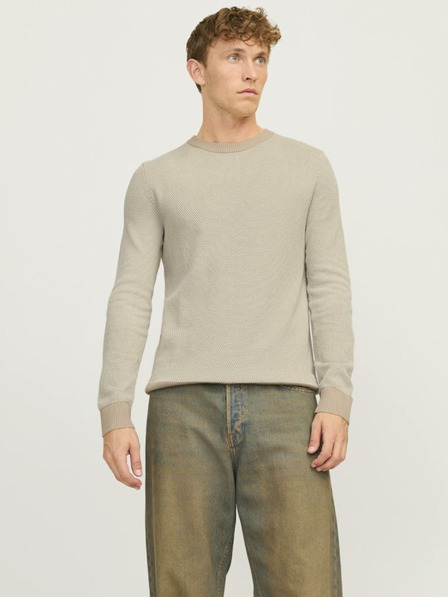 Jack & Jones Bézs Férfi Jack & Jones Globe pulóver