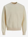 Jack & Jones Krém színű férfi Jack & Jones Vester pulóver