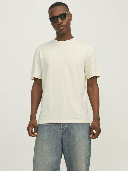 Jack & Jones Krém színű férfi Jack & Jones Frederiks JORFREDERIKSBERG Frederiks JORFREDERIKSBERG férfi póló