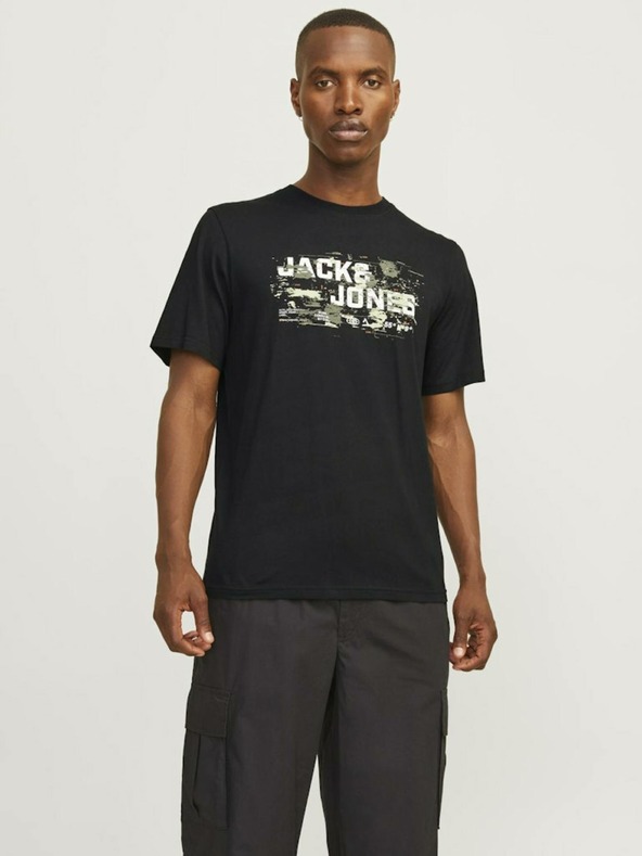 Jack & Jones Fekete férfi Jack & Jones Outdoor póló