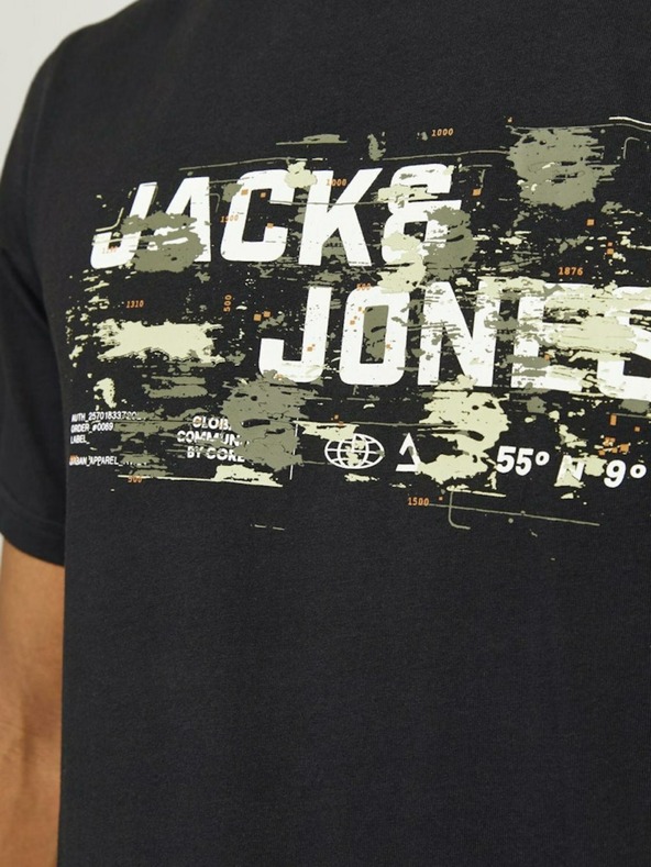Jack & Jones Fekete férfi Jack & Jones Outdoor póló