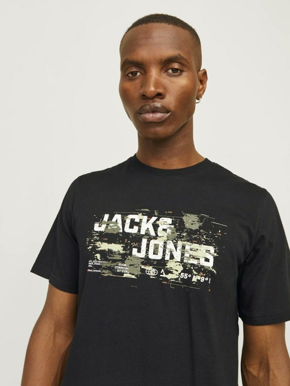 Jack & Jones Fekete férfi Jack & Jones Outdoor póló