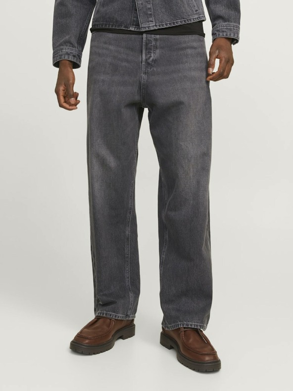 Jack & Jones Sötétszürke, egyenes szabású férfi farmer Jack & Jones Iron