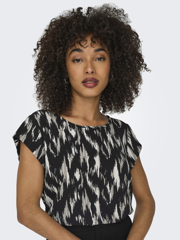 ONLY Bézs-fekete női mintás blúz ONLY Vic