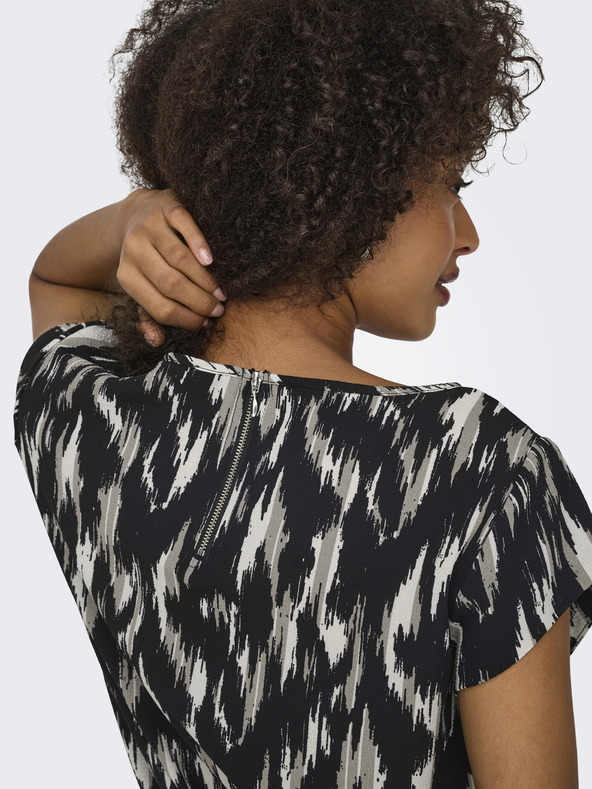 ONLY Bézs-fekete női mintás blúz ONLY Vic